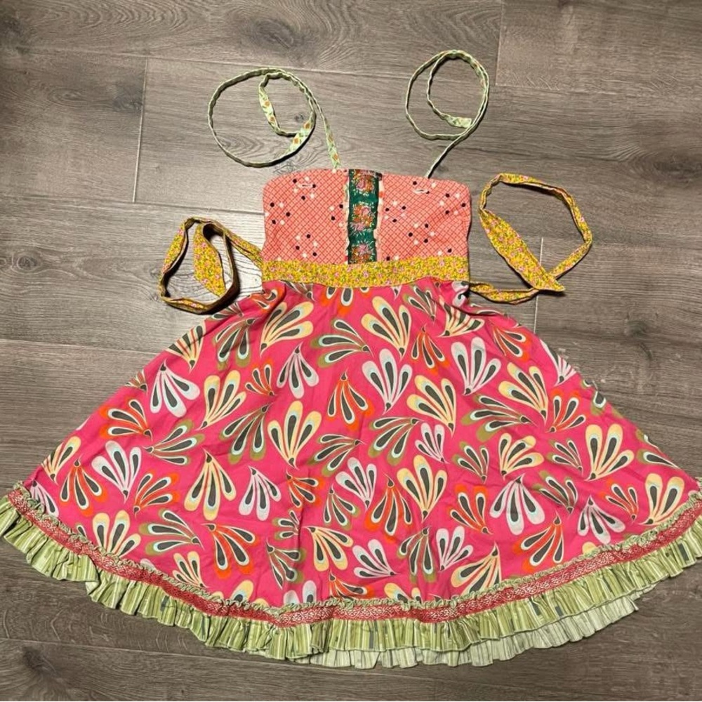 Matilda Jane platinum Ellie Pink and Green Patterned Dress